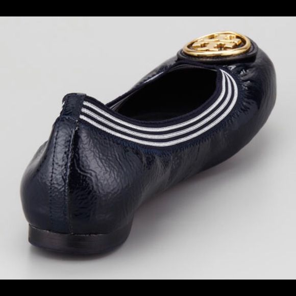 Tory Burch Caroline Ballerina navy stripe 6.5 US - Picture 8 of 8